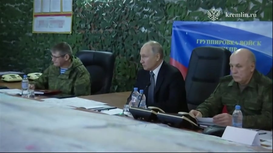 ביקורו של פוטין בחרסון הכבושה, אתמול