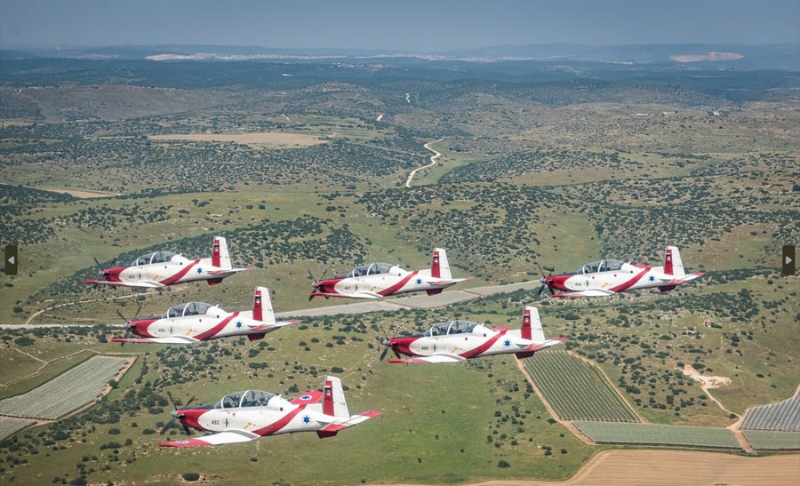 עם שישה מטוסים: תיעוד הצוות האווירובטי בשמי הארץ 