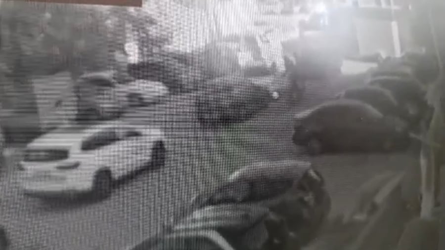 תיעוד התקיפה בחניון