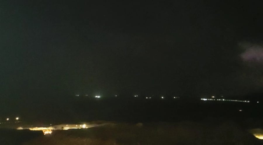 סערת ברקים באזור ים המלח