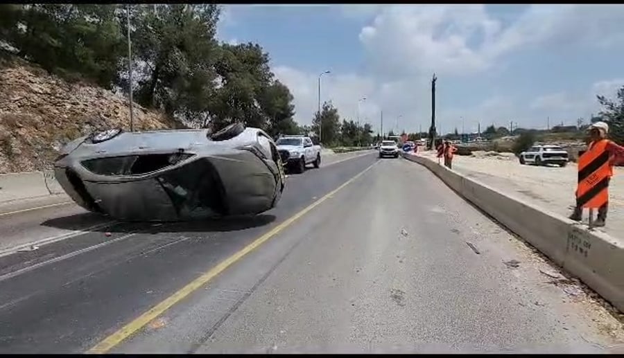עוד תאונה אחת מני אלף... רכב חילוץ של מתנדב תושב העיר בפעולה