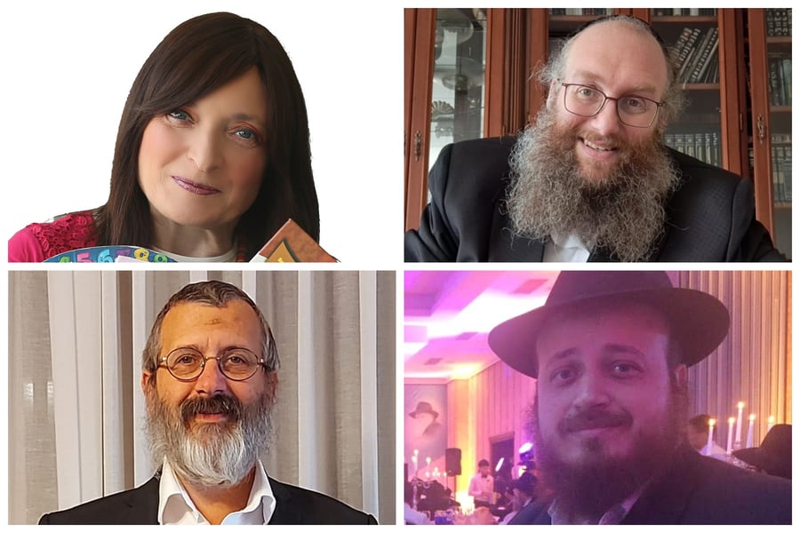 הסופרים ישראל פלר, מנוחה פוקס, מ"ם הרשקוביץ וזלמן רודמן