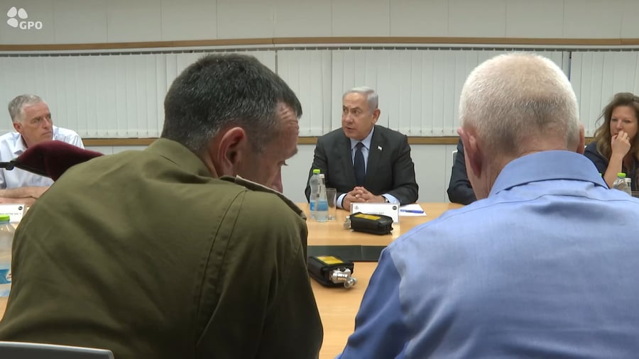 ראש הממשלה בנימין נתניהו בהערכת מצב, הערב