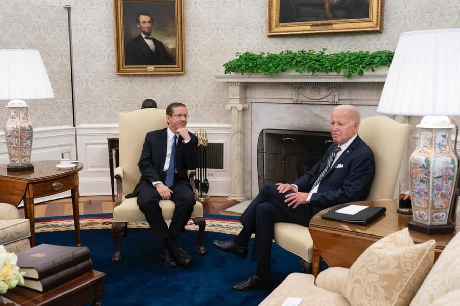 הנשיא הרצוג נפגש עם הנשיא ביידן; "המחויבות של ארה"ב לישראל היא איתנה ויציבה"