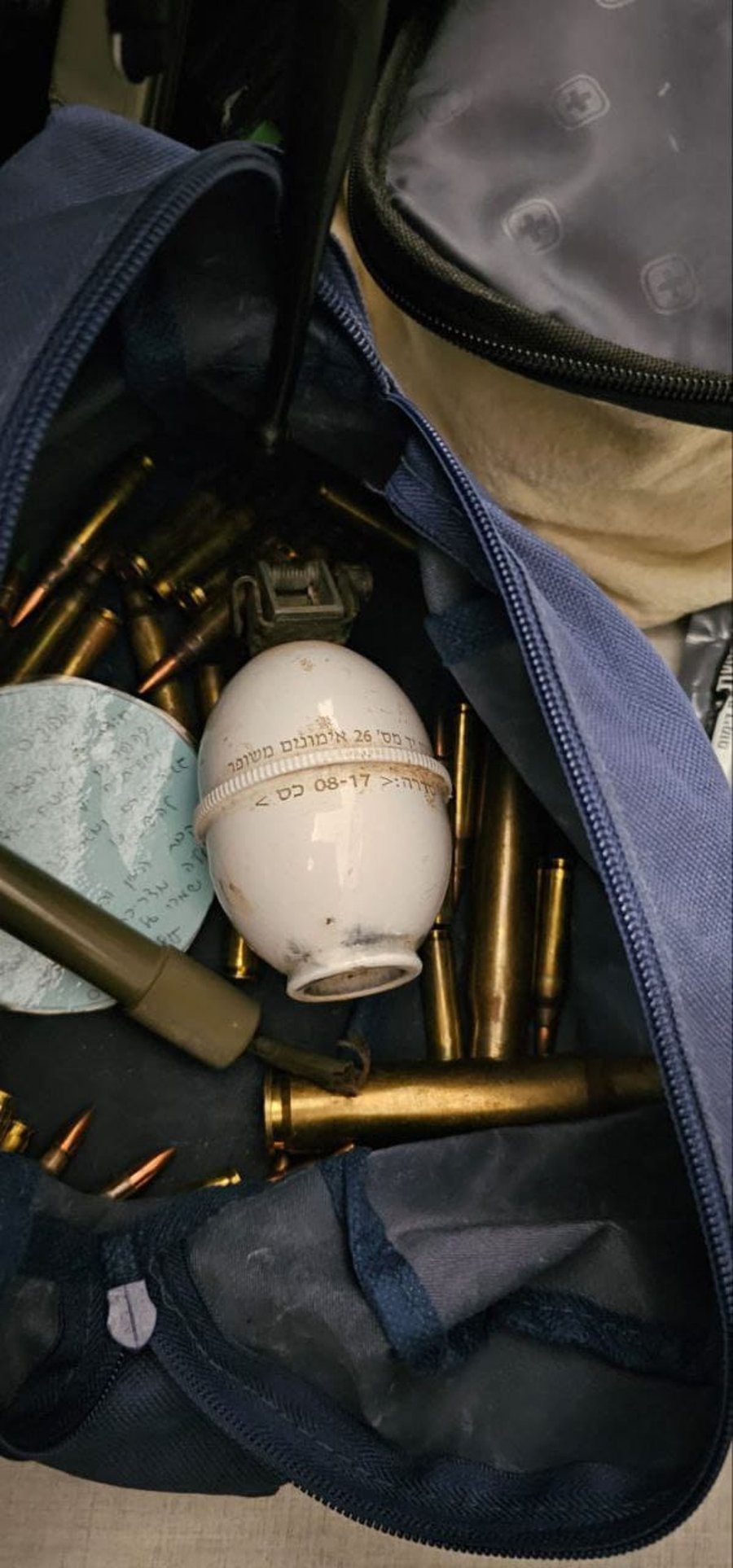 חייל משירות סדיר נתפס עם אמצעי לחימה, שכולל מאות כדורי תחמושת, רימון אימונים ומחסניות