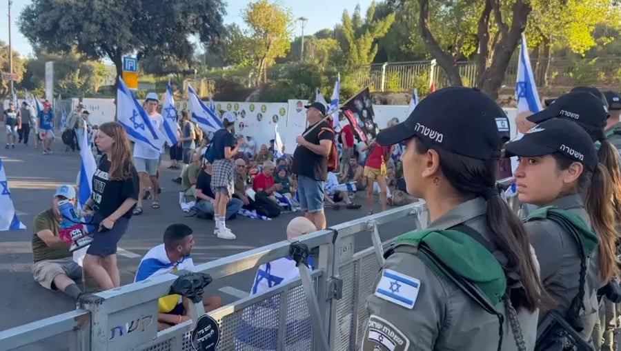 פעילות המשטרה בהפגנות בירושלים