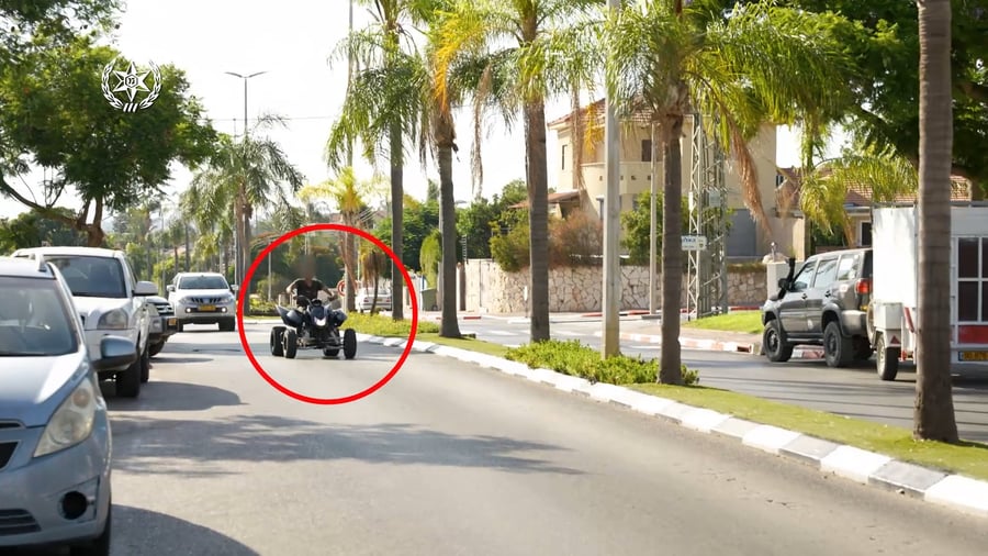 הפעילות בתל מונד ומעצר רוכב הטרקטורון