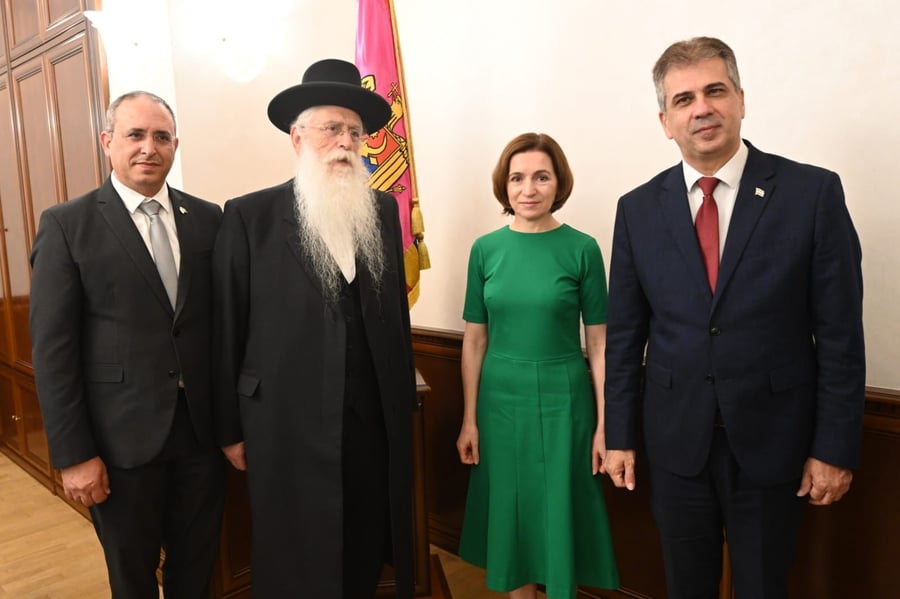 השר אלי כהן בפגישה עם נשיאת מולדובה