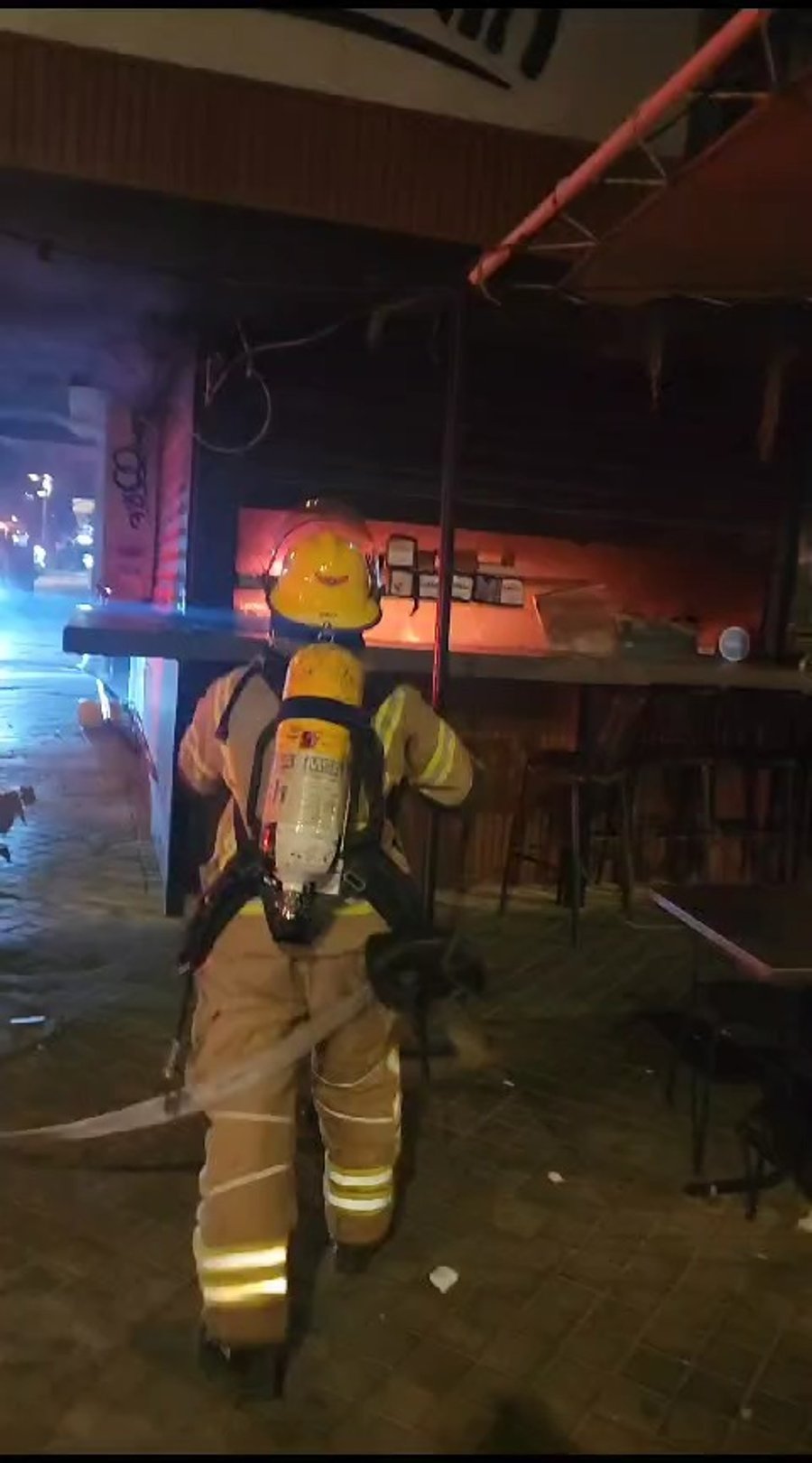 תיעוד ממאמצי הכיבוי