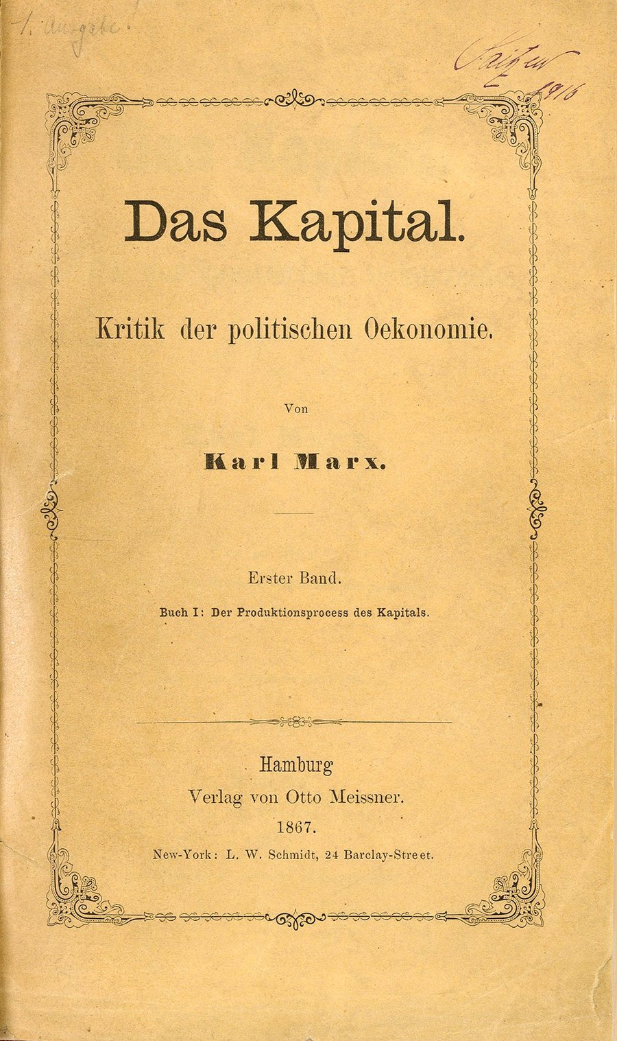 הקָפּיטָל, ביקורת הכלכלה המדינית שכתב קרל מרקס המהווה את הבסיס לחשיבה הסוציאליסטית-מרקסיסטית, ואשר השפיע על רבים בכל הזמנים