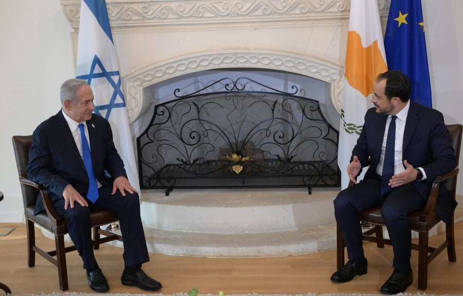 פגישת נתניהו עם נשיא קפריסין