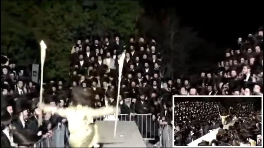 הנפילה באמצע הריקוד, מתוך השידור חי