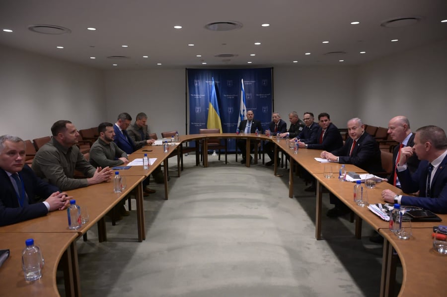 תיעוד: ראש הממשלה נתניהו נועד עם נשיא אוקראינה זלנסקי
