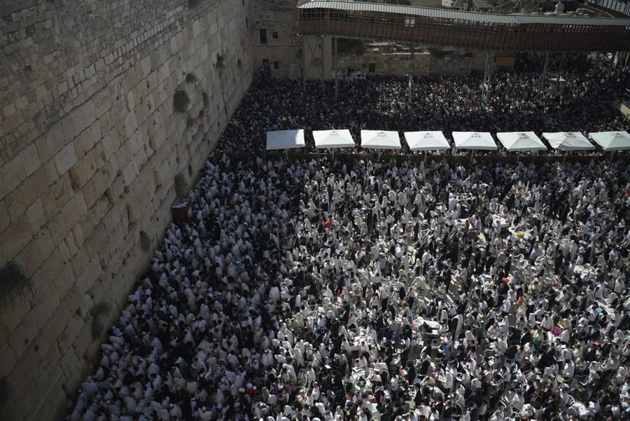 מעמד ברכת כהנים בכותל בשנה שעברה