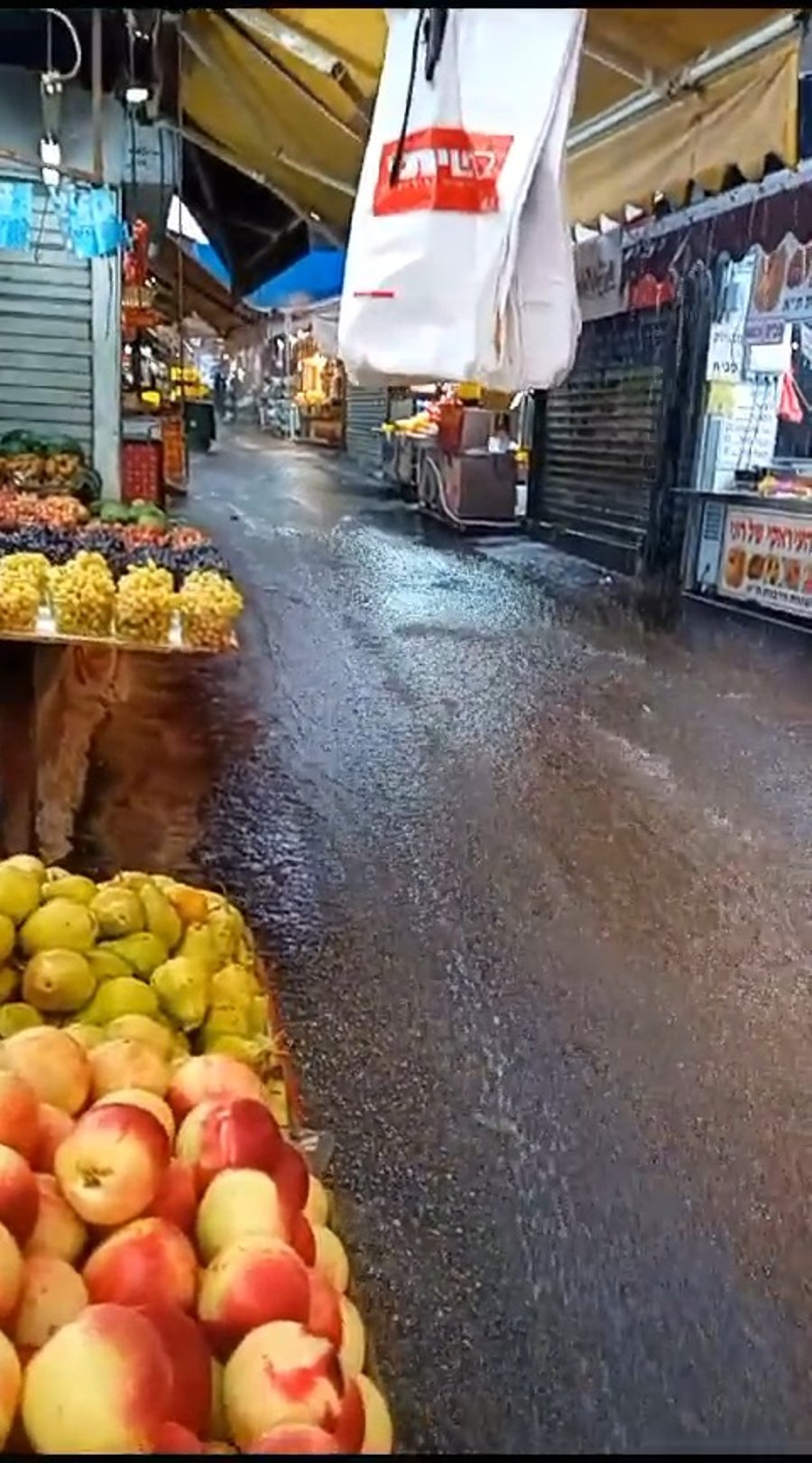 גשמי הברכה בשוק הכרמל