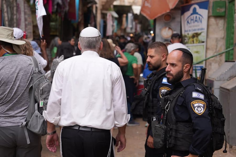 פעילות שוטרים השבוע באזור העיר העתיקה בירושלים