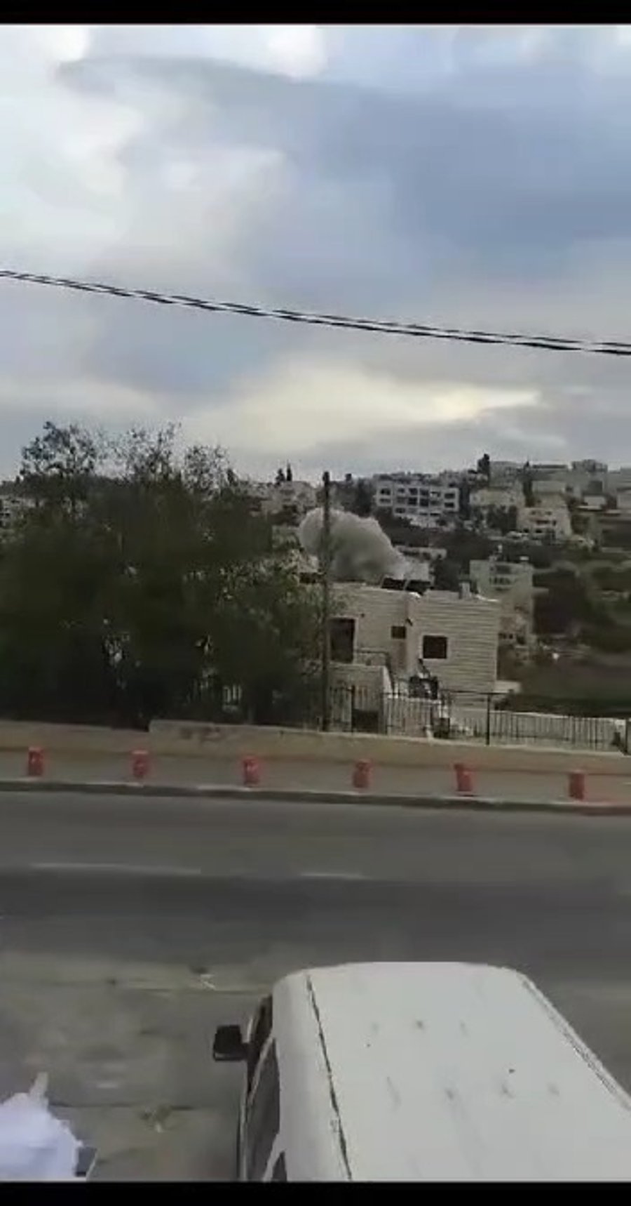 צפו ברגע פגיעת הטיל באבו גוש