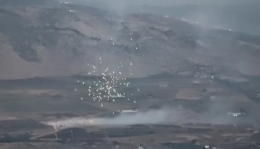 צפו בתקיפת צה"ל באזור חוות שבעא בלבנון בתגובה לירי נ.ט. לעבר ישראל