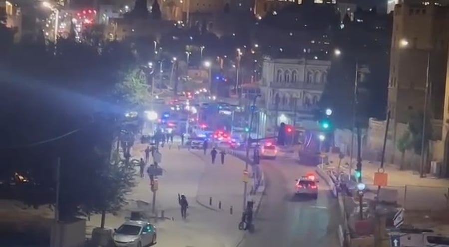 צפו בזירת הפיגוע בירושלים