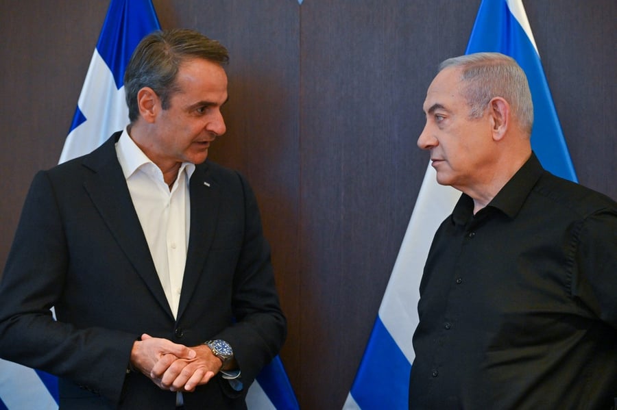 נתניהו לראש ממשלת יוון שהגיע לתמוך בישראל; "כולנו חייבים להתאחד מול חמאס-דאעש"