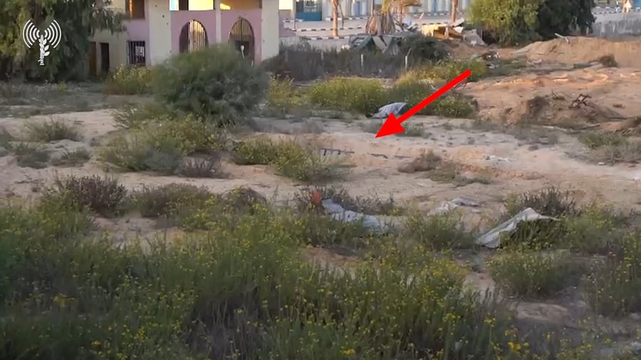 בורות שיגור ומשגרי רקטות של ארגון הטרור חמאס אשר אותרו בגן שעשועים ברצועת עזה על ידי לוחמי חטיבה 401