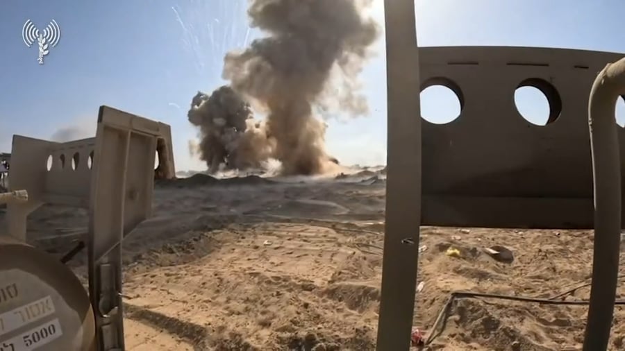 תיעוד מחשיפת והשמדת תשתיות תת קרקע על ידי לוחמי צוות קרב חטיבה 460