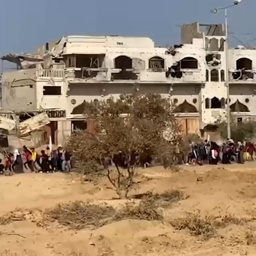 תושבי עזה נמלטים דרומה