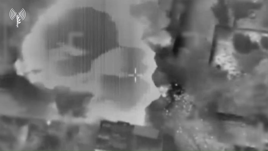 תיעוד מהתקיפה של בה חוסל מפקד הפלוגה המרחבית נאצר-רצ׳ואן, המחבל אחמד ציאם