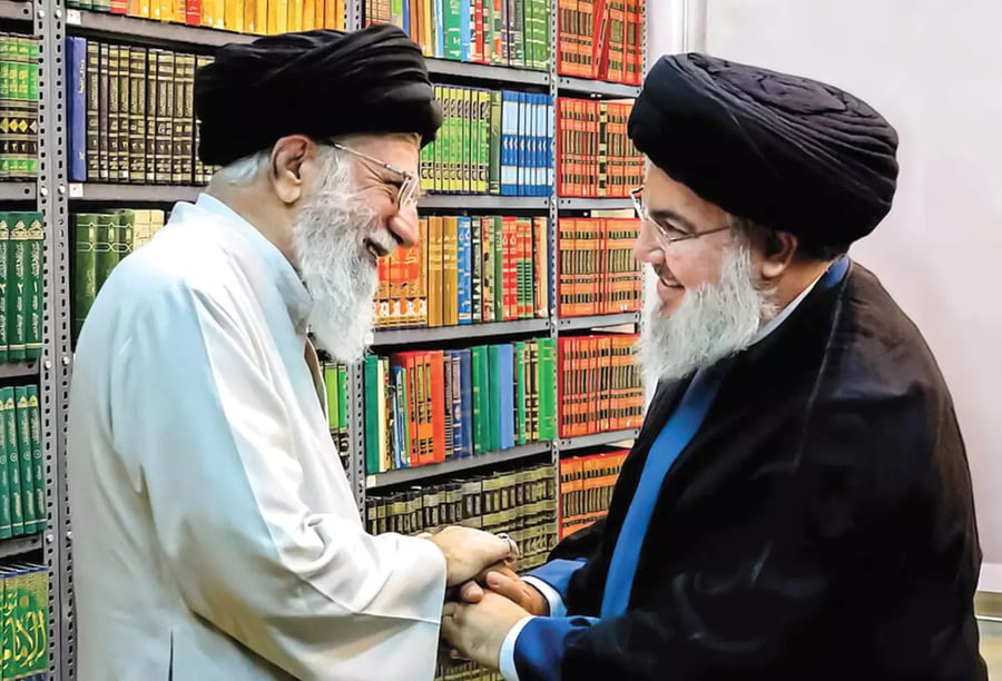 נסראללה עם מנהיג איראן חמינאי