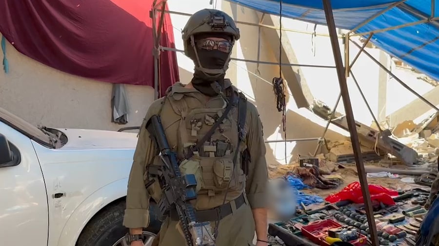 תיעוד של איתור הרכב ובו אמצעי לחימה בביה"ח שיפא