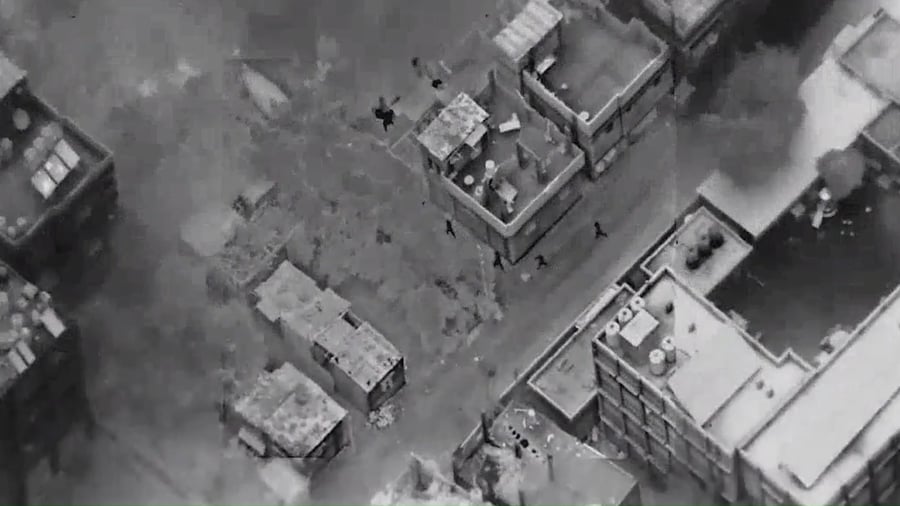 תיעוד מתקיפות צה"ל בשטח הרצועה וחיסול המחבלים מהאוויר