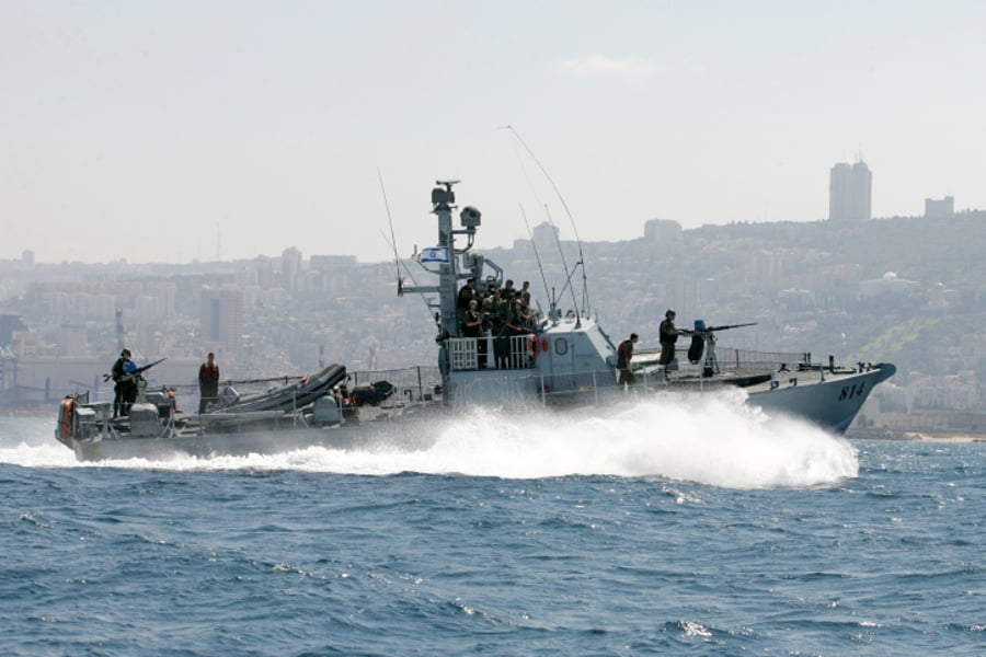 ספינת קרב של חיל הים המאבטחת בין היתר את אסדות הגז בים התיכון
