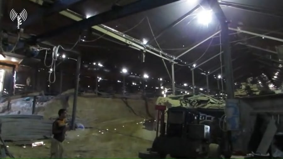 תיעוד מבניית המנהרה ממצלמות ארגון הטרור חמאס