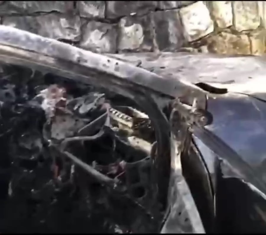 הרכב שהופצץ היום