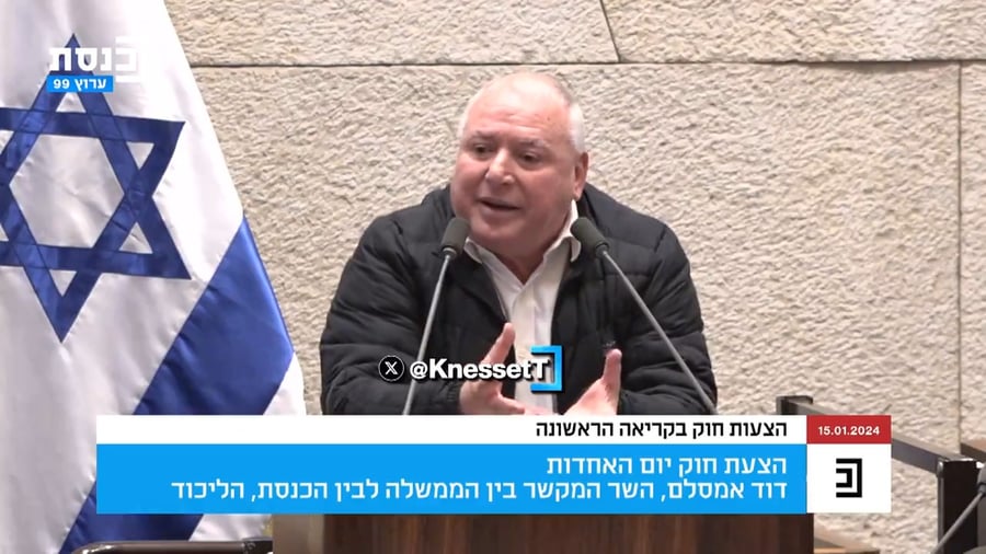 צפו בדודי אמסלם "מקפיץ" את חברי הקואליציה והאופוזיציה במליאת הכנסת