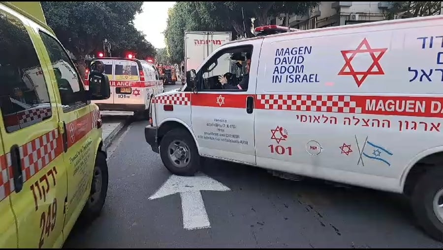 זירת השריפה בתל אביב באותו יום