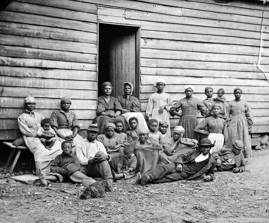 תמונה מקורית משנת 1862 של עבדים נמלטים 