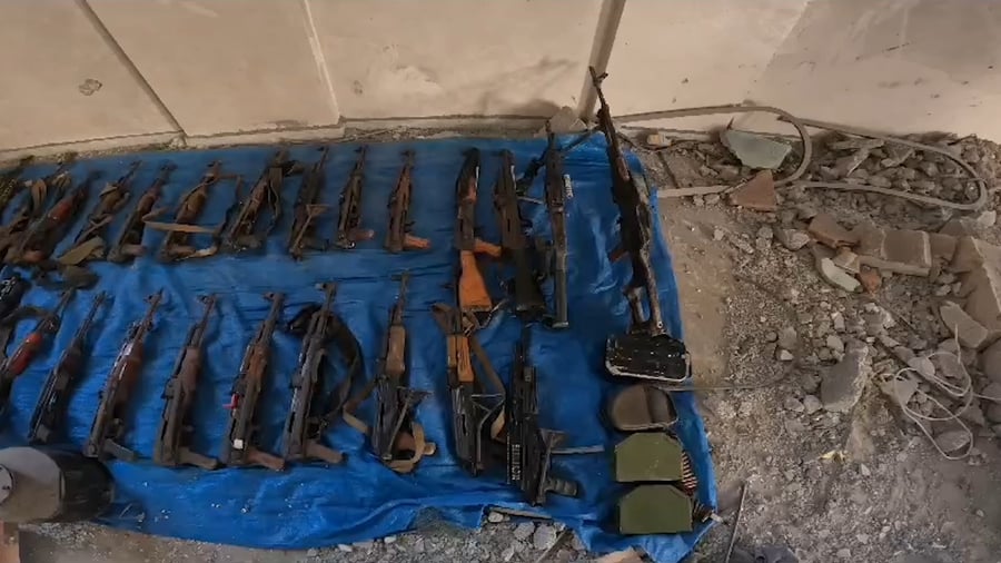 אמצעי הלחימה שאותרו על ידי צוות הקרב של חטיבת הצנחנים