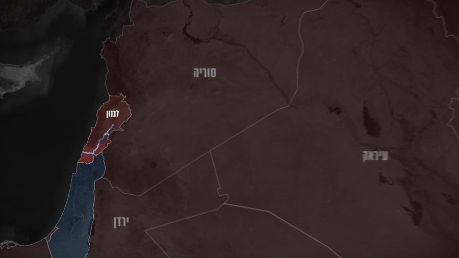 אינפוגרפיקה של נתיב הברחת אמצעי הלחימה ללבנון דרך איראן וסוריה