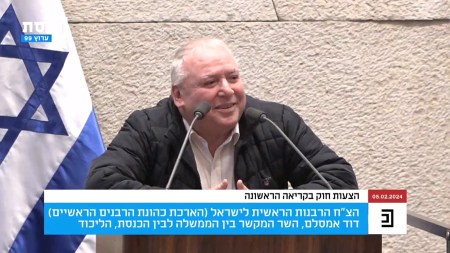 השר דודי אמסלם במליאה על התקרית בישיבת הסיעה