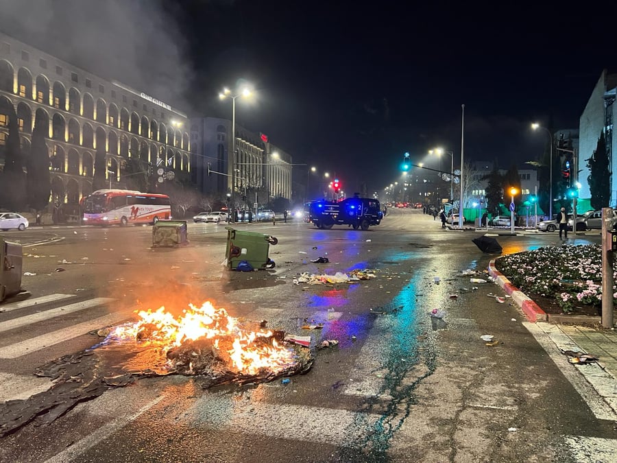 הפגנות אמש בכביש 1 בירושלים