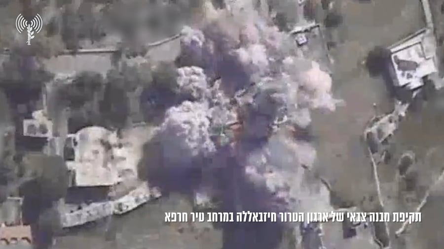 צפו בתקיפת חיל האוויר בלבנון