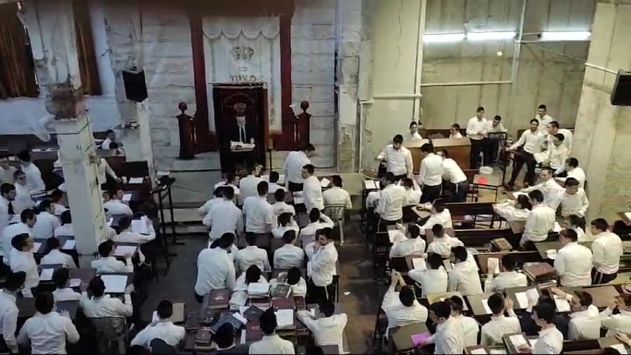 קבלת הפנים לרבי צבי ויסבקר, היום ב'בית מתתיהו'