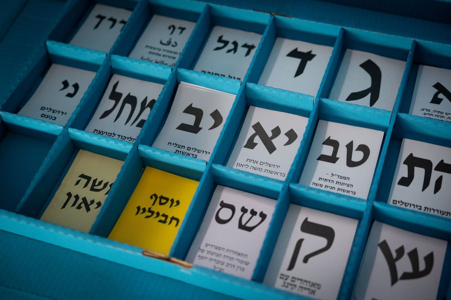 פתקי ההצבעה בירושלים