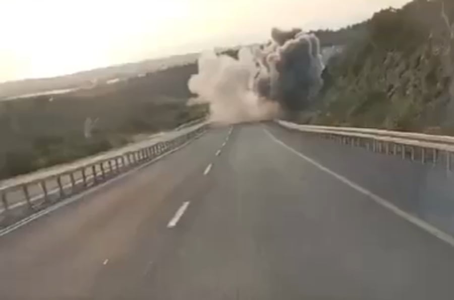 צפו בנפילה סמוך לכביש 89