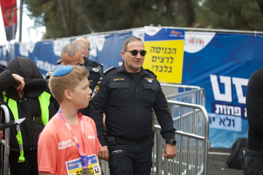 פעילות השוטרים במרתון ירושלים 