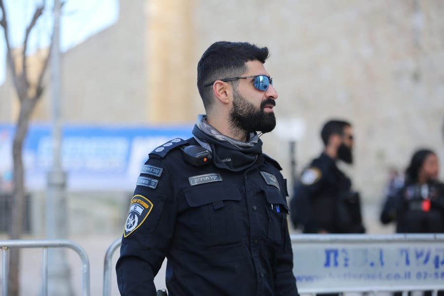פעילות השוטרים במרתון ירושלים 