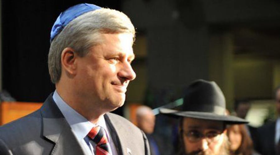 לצד ישראל. ראש ממשלת קנדה (