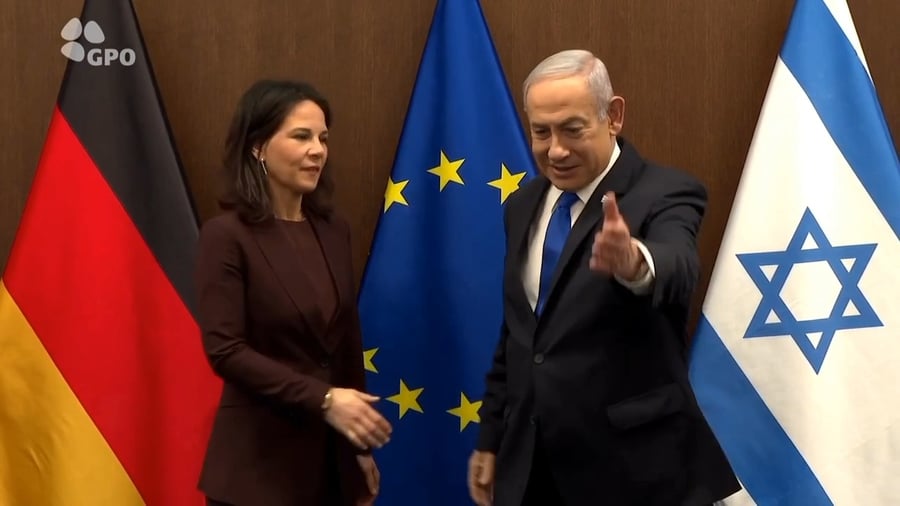 נתניהו עם שרת החוץ של גרמניה