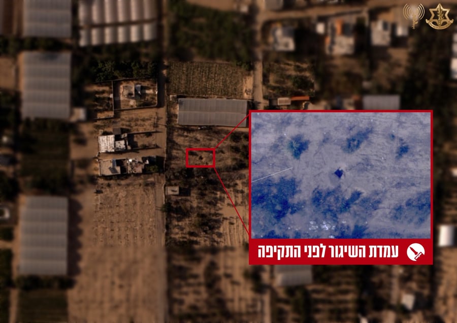 תצלומי אוויר של עמדות השיגור שמוקמו במרחב הומניטרי